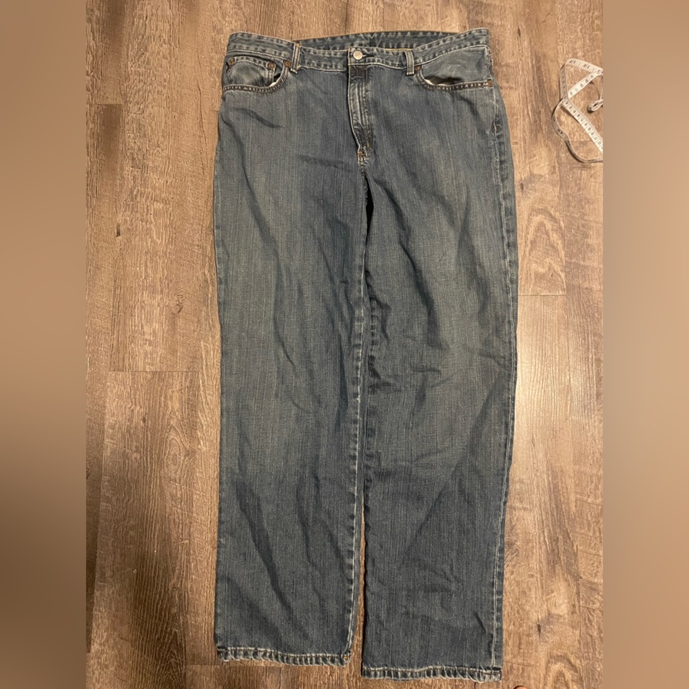 Ralph Lauren Polo Plus Size Denim Straight Leg Saturday Blue Jeans Sz 16